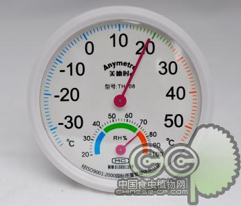 温湿度计(TH101)美德时|直径12.9厘米|双金属片温度计无需电池
